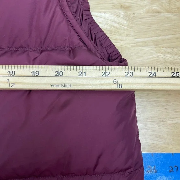 Duluth Trading Co Goose Down Puffer Vest Mens Large Maroon Burgundy 41023 - Picture 4 of 9